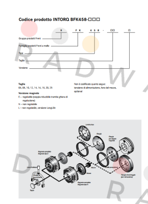 Flange for BFK458-20E Intorq