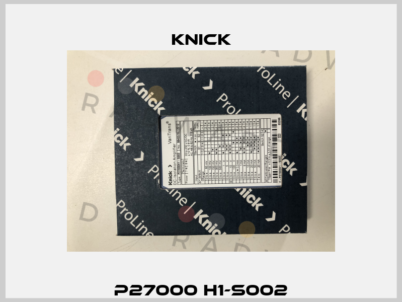 P27000 H1-S002 Knick