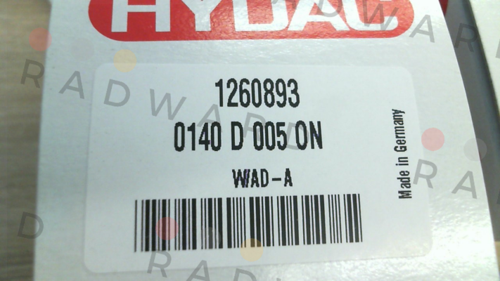 1260893 / 0140 D 005 ON Hydac