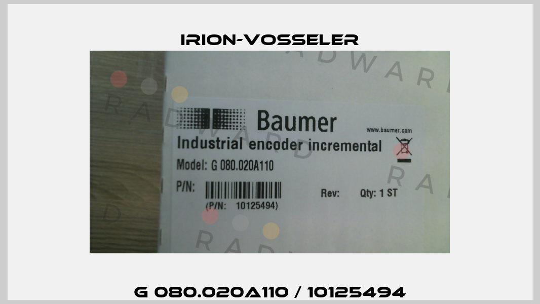 G 080.020A110 / 10125494 Irion-Vosseler