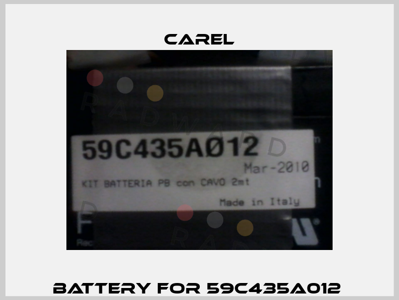 Battery for 59C435A012  Carel