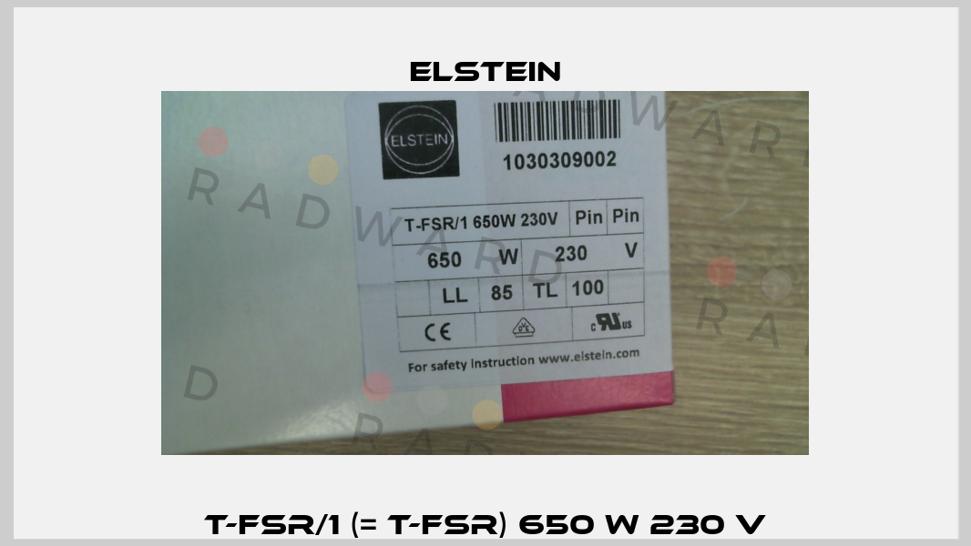 T-FSR/1 (= T-FSR) 650 W 230 V Elstein