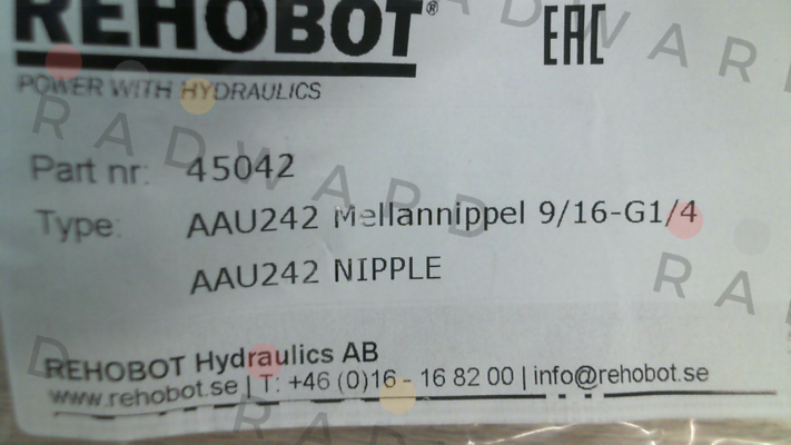 p/n: 45042, Type: AAU242 Rehobot
