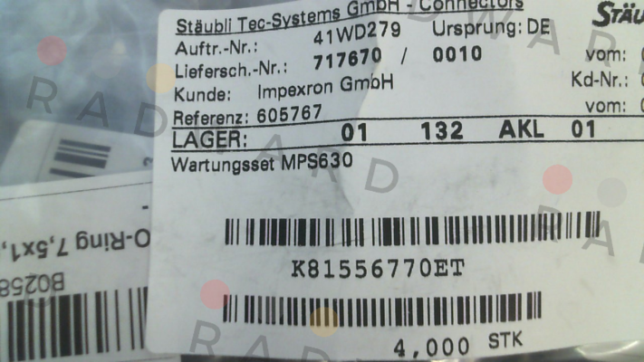 MPS630 (K81556770ET) Multi-Contact (Stäubli)