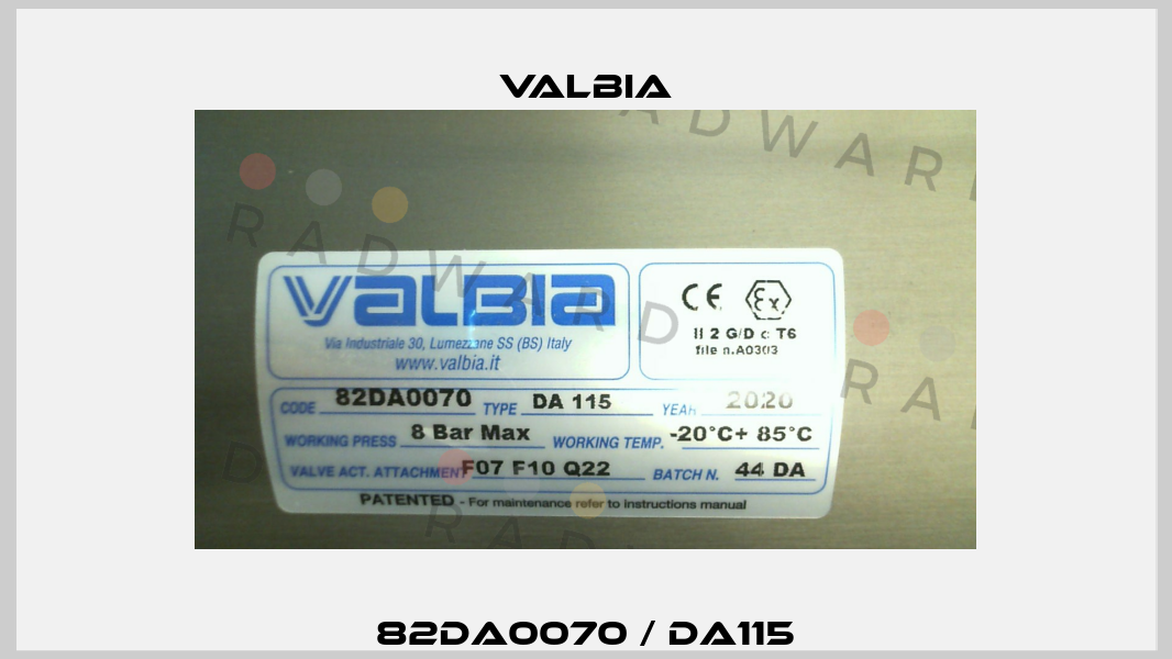 82DA0070 / DA115 Valbia