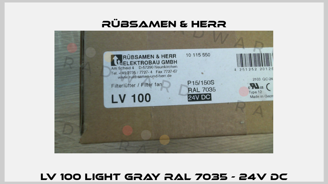 LV 100 Light gray RAL 7035 - 24V DC Rübsamen & Herr