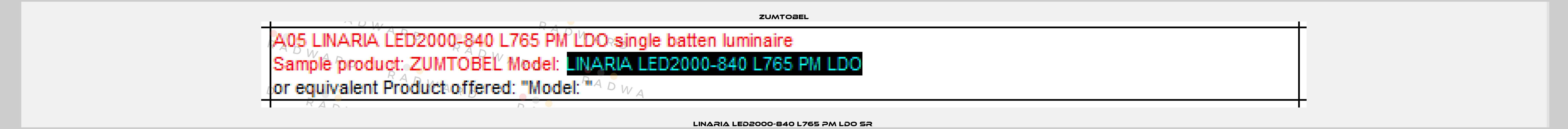 LINARIA LED2000-840 L765 PM LDO SR  Zumtobel