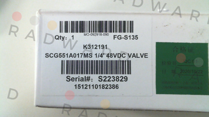 G551A017MS 48VDC Asco