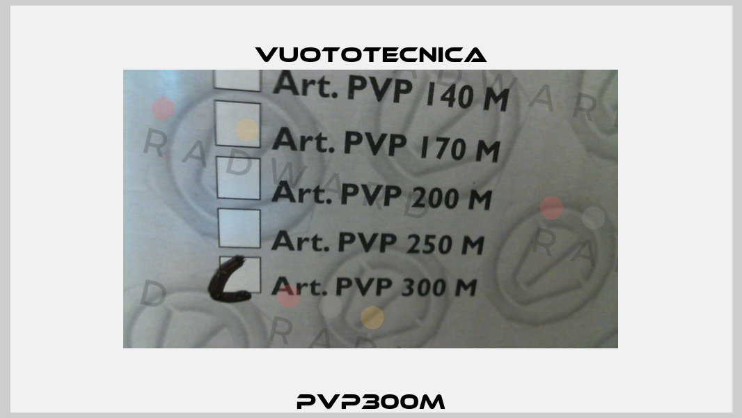 PVP300M Vuototecnica
