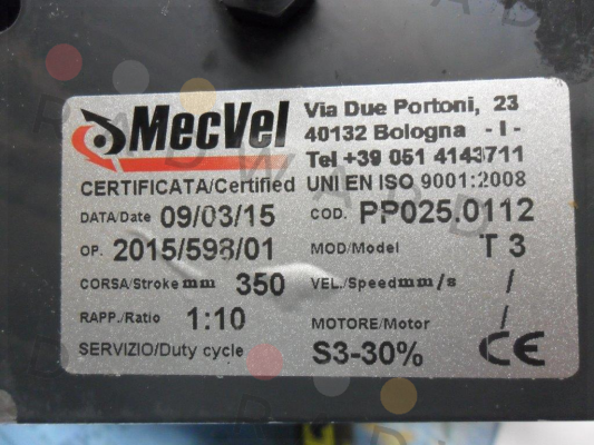 PP025.0112 Mecvel