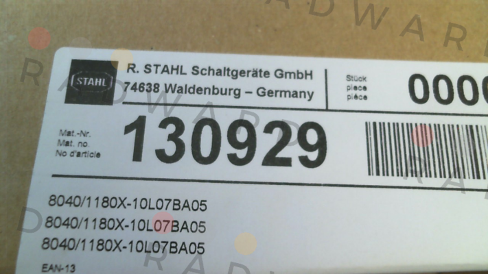 8040/1180X-10L07BA05, 130929 Stahl