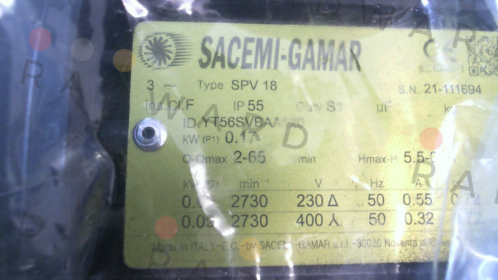 SPV 18 - 120 (ID.YT56SVBAA1205-1) Sacemi