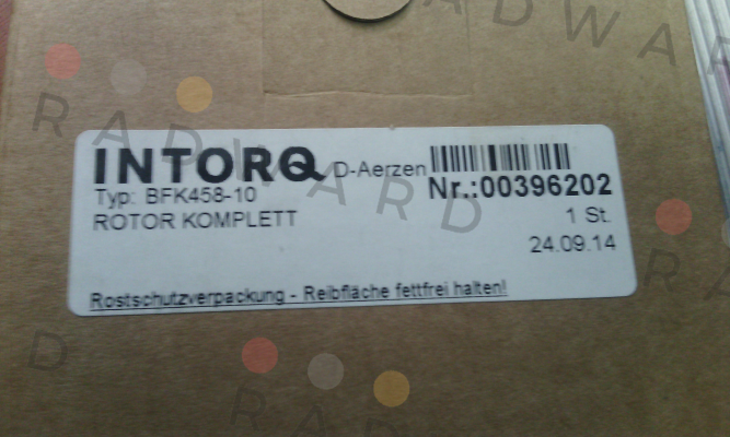 BFK458/Rotor  Intorq
