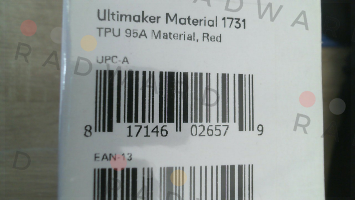 TPU 95A 2.85MM RED 750GR FILAMENT Ultimaker