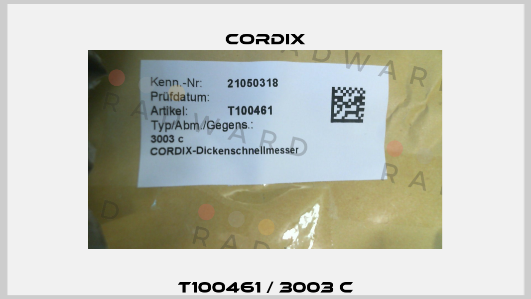 T100461 / 3003 c CORDIX