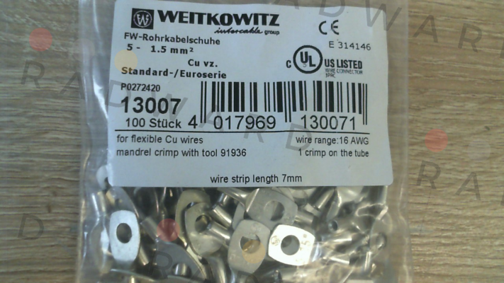 13007(1 pack 100 pcs) WEITKOWITZ