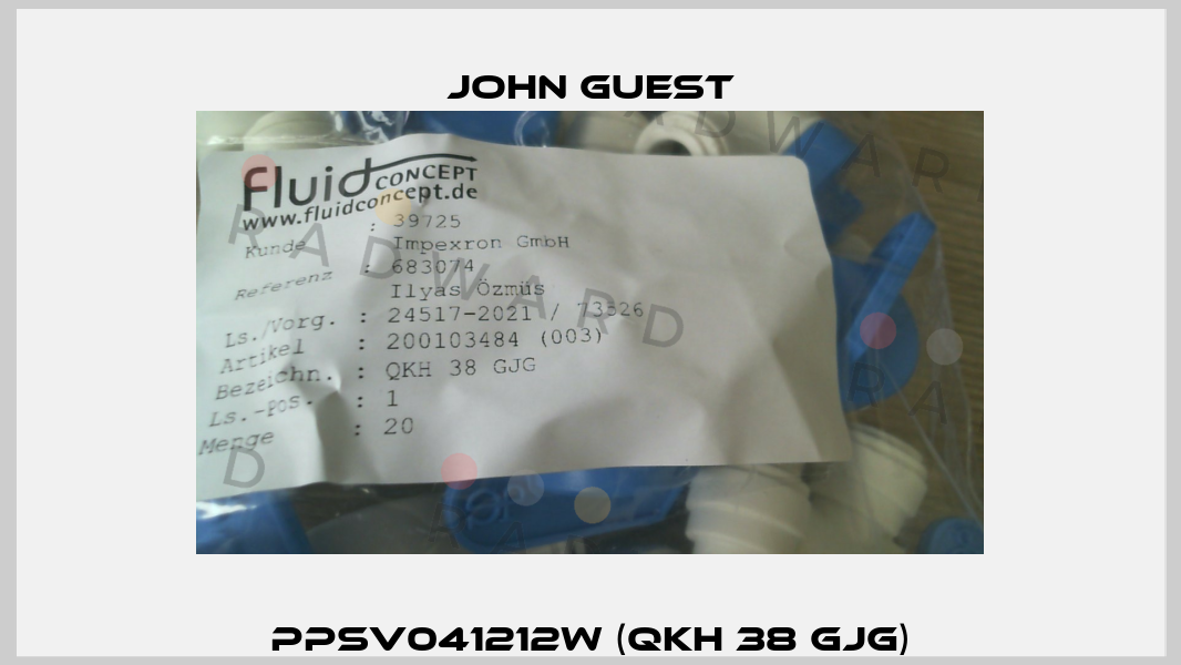 PPSV041212W (QKH 38 GJG) John Guest