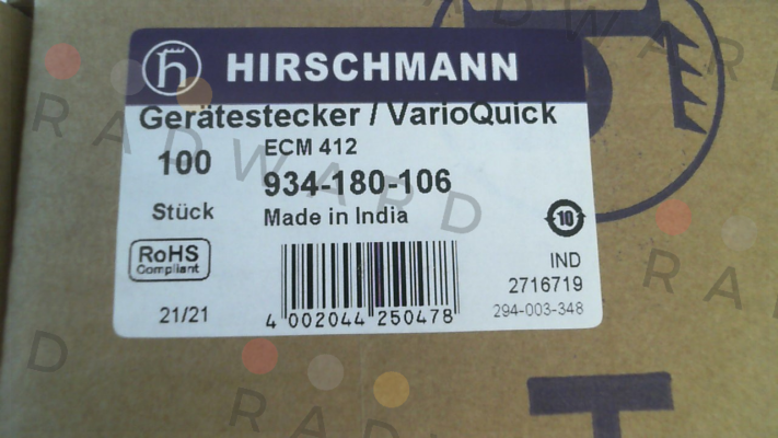 934180106 / ECM 412 (pack x100) Belden (Lumberg / Hirschmann)