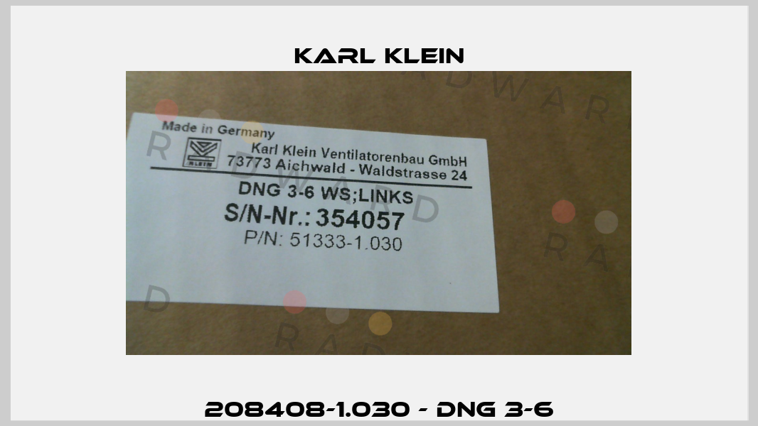 208408-1.030 - DNG 3-6 Karl Klein