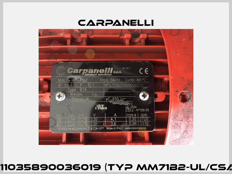 L111035890036019 (Typ MM71b2-UL/CSA)  Carpanelli