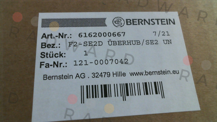 P/N: 6162000667, Type:  F2-SE2D Bernstein