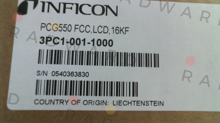 3PC1-001-1000 	PCG550 FCC,LCD,16KF Inficon