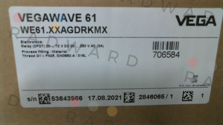 WE61.XXAGDRKMX / VEGAWAVE 61 Vega