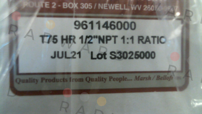 961-146-000 Type 75 HR Relay Bellofram