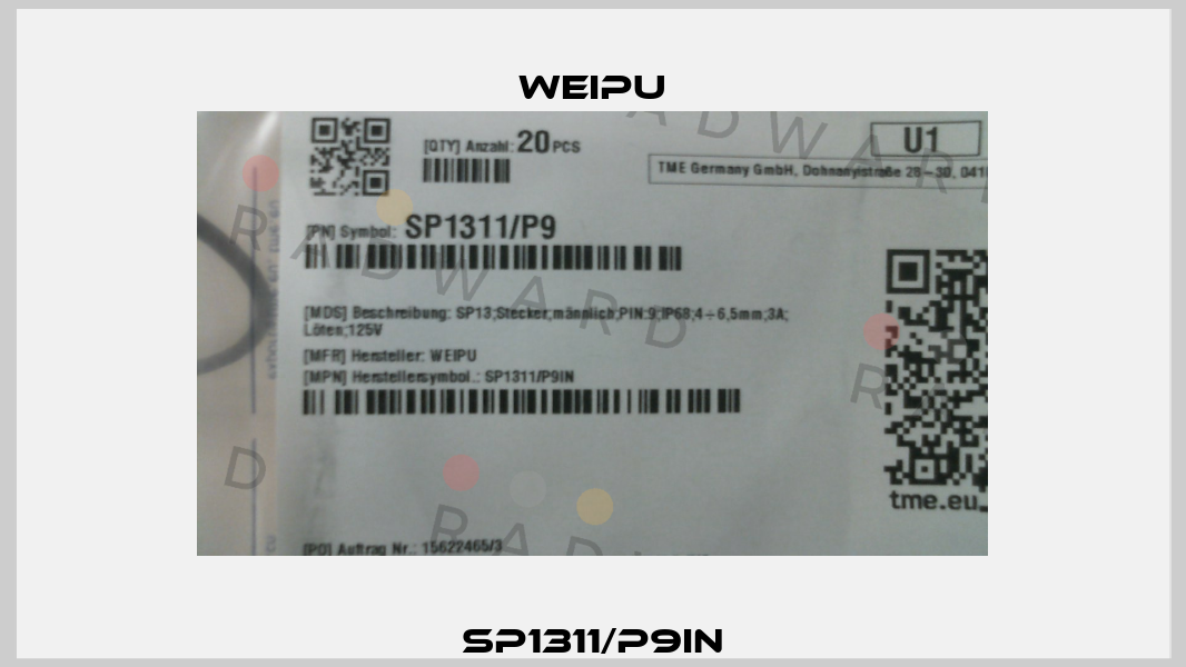 SP1311/P9IN Weipu
