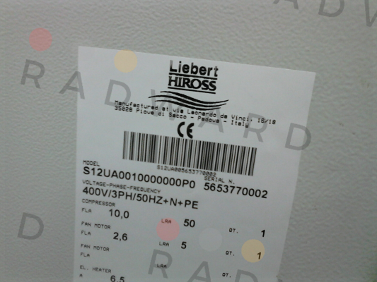 Board:   27529702   BOARD MICROFACE E.24V BEI   Liebert Hiross