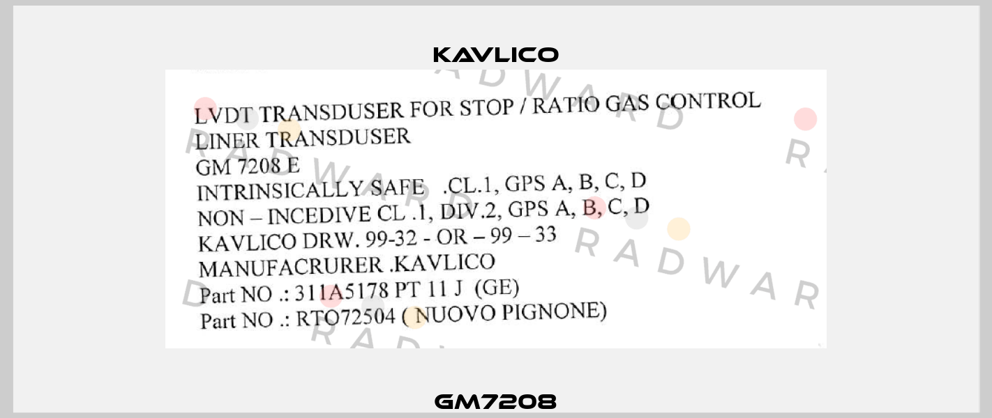 GM7208 Kavlico
