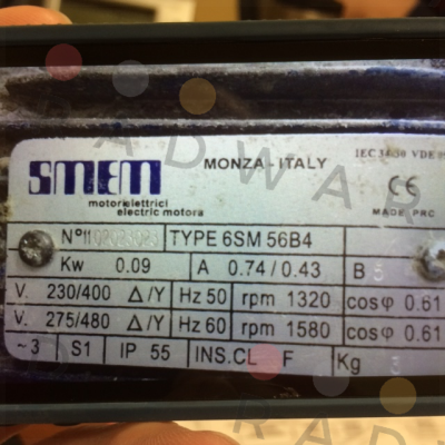 6SM56B 4POLE B5 Smem