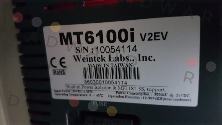 MT6100I V2EV -obsolete, alternative - MT8102iE  Weintek