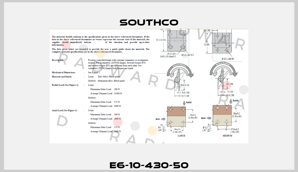 E6-10-430-50 Southco