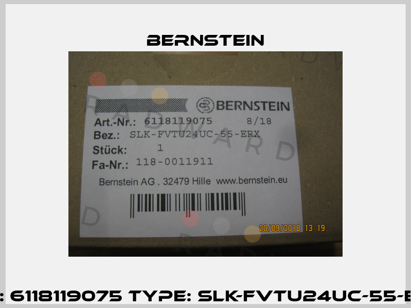 P/N: 6118119075 Type: SLK-FVTU24UC-55-ERX Bernstein