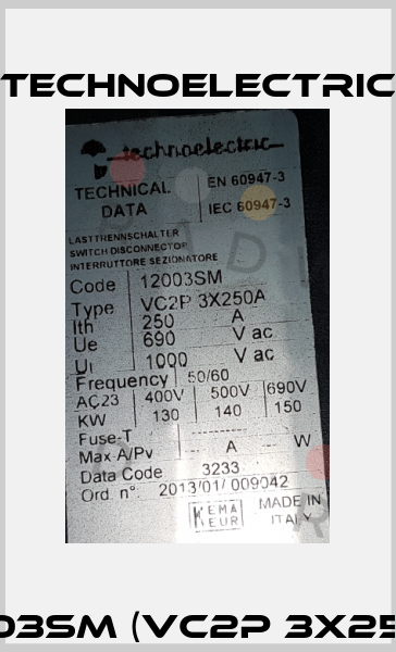 12003SM (VC2P 3X250A) Technoelectric