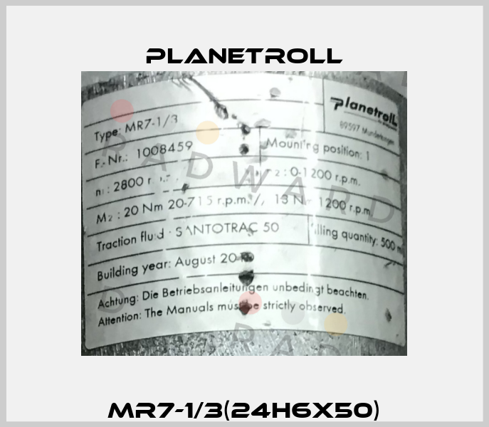 MR7-1/3(24h6x50) Planetroll