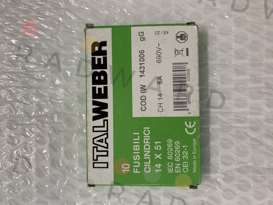 1431006 / CH14 gG 6A 690V Italweber