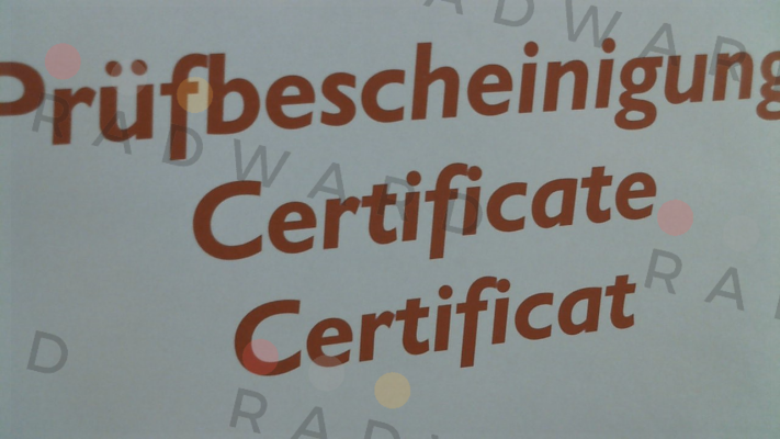 Inspection certificate for DTX-4000 Hans Schmidt