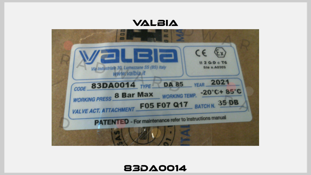 83DA0014 Valbia