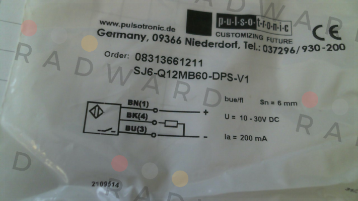 p/n: 08313661211, Type: SJ6-Q12MB60-DPS-V1 Pulsotronic