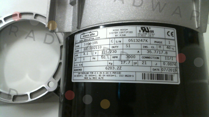 PW2SA5GVZ2V012 / S16W105 Mecc Alte