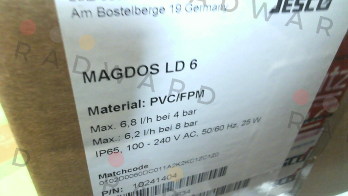 10241404  MAGDOS LD 6 PVC/FPM Jesco