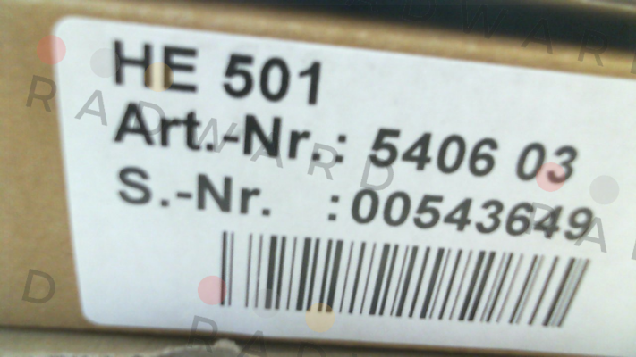 P/N: 5406 03 Type: HE 501 Hesch Automation