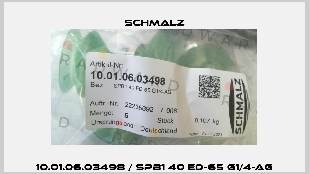 10.01.06.03498 / SPB1 40 ED-65 G1/4-AG Schmalz