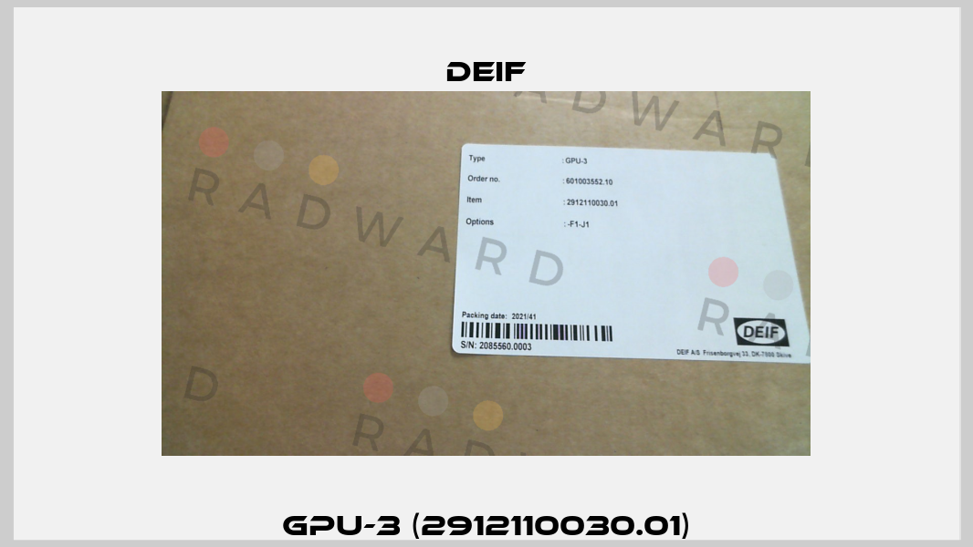 GPU-3 (2912110030.01) Deif