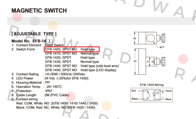 EFB-1400 / EFXCM1P-18S4420001 Finetek