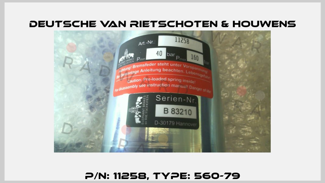 P/N: 11258, Type: 560-79 Deutsche van Rietschoten & Houwens