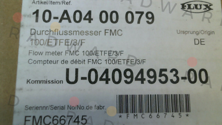 10-A04 00 079 / FMC 100/ETFE/3/F Flux (Sondermann)