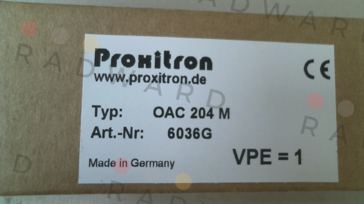 6036G / OAC 204 M Proxitron